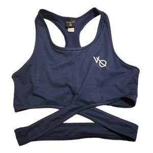 Vanquish Fitness Crop Top‎ Blue Tank Athletic Top Women's Size M